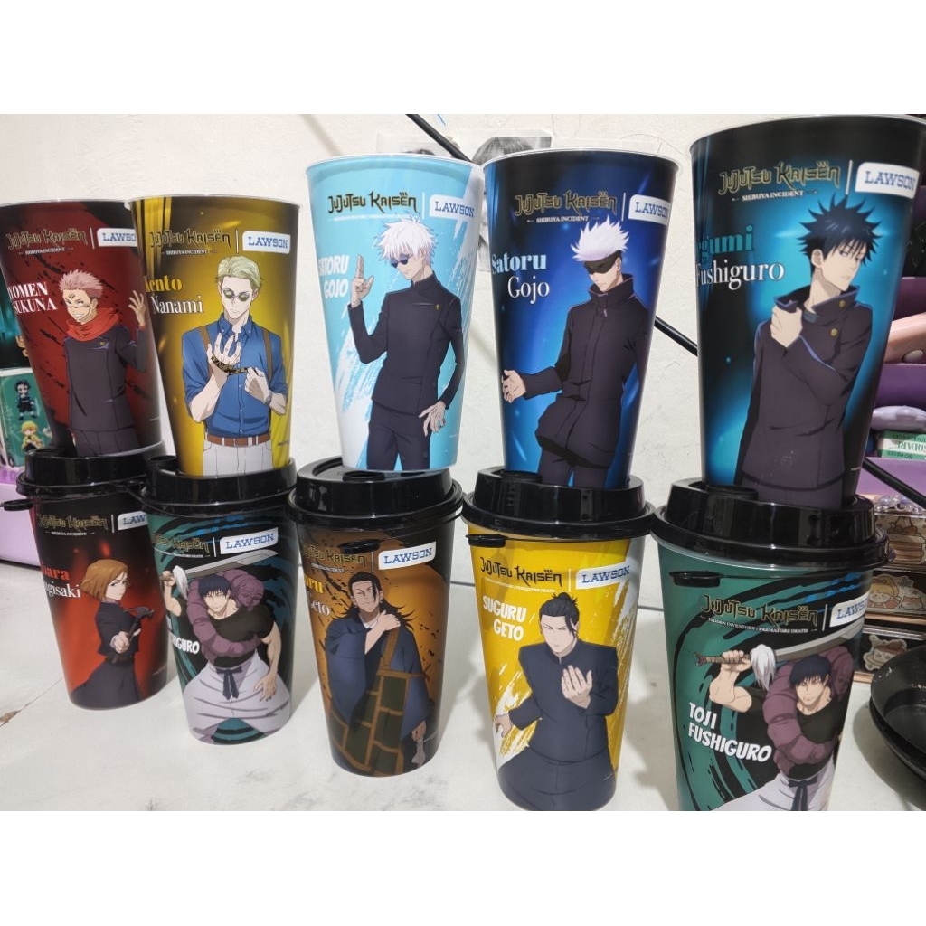 READY STOCK OFFICIAL JUJUTSU KAISEN LAWSON JJK COLLECTIBLE DRINK CUP ODEN CUP HIDDEN INVENTORY PREMA