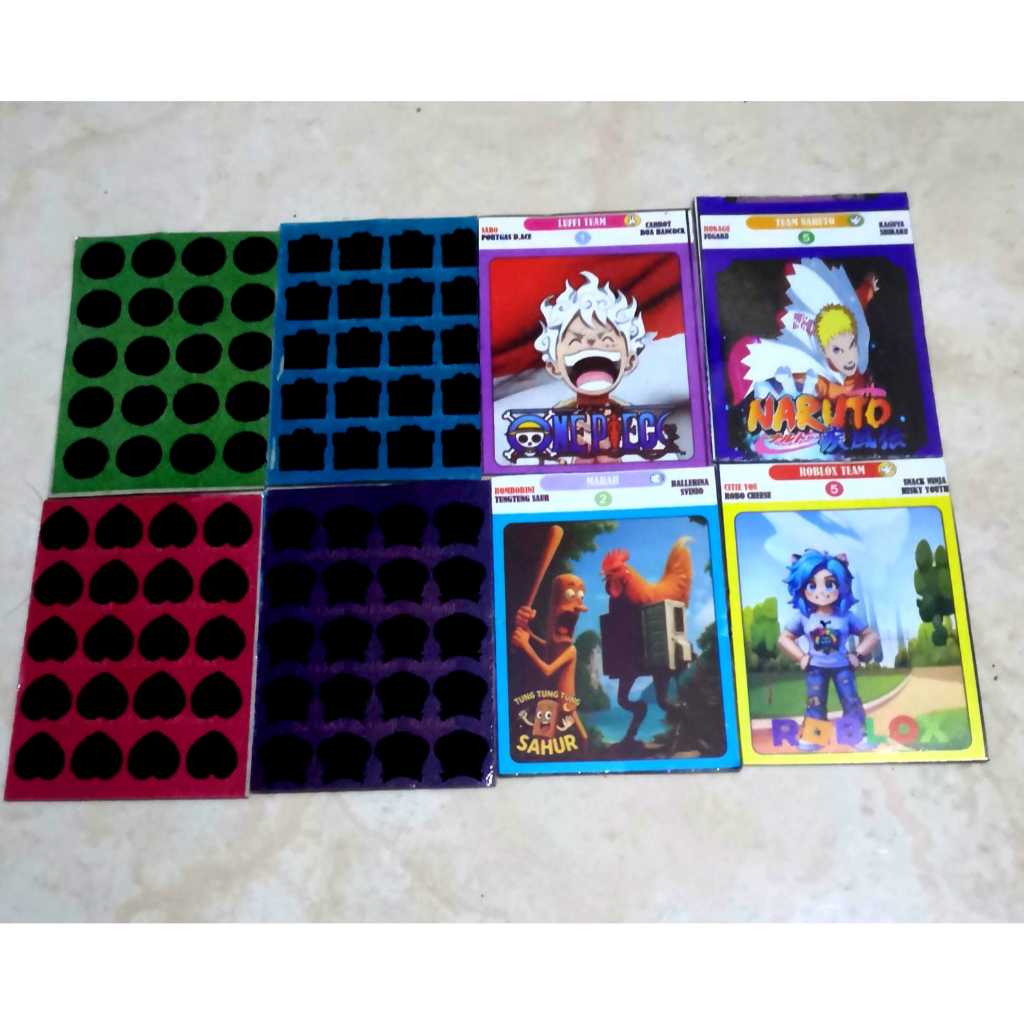 Mainan Gambar Kwartet Gosokan Bom 20 Titik Paling Baru Aneka Gambar Isi 100 Pcs