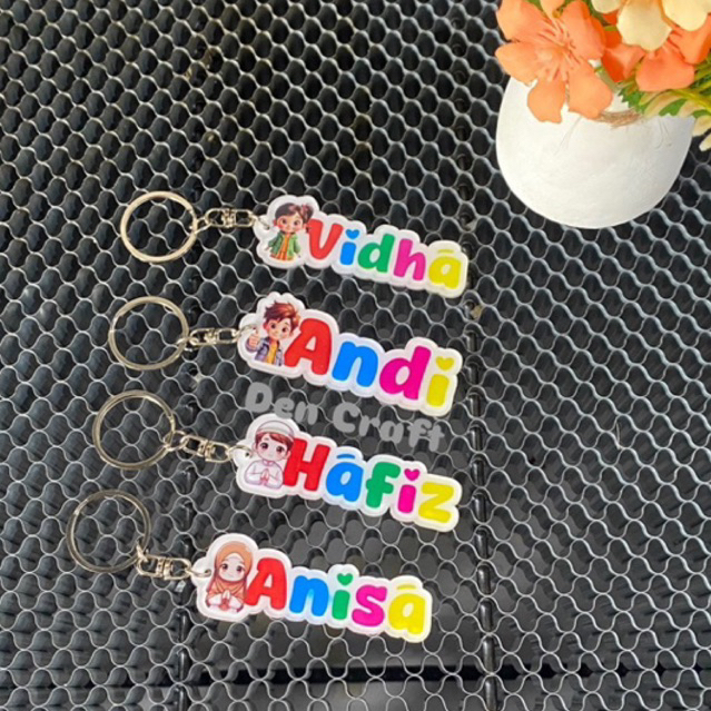 Gantungan Kunci Nama | Gantungan Kunci Akrilik | Gantungan Kunci Custom Nama