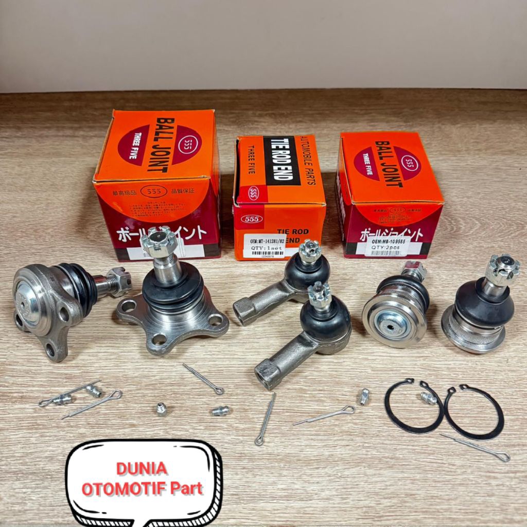 ￼PAKET BALL JOINT ATAS BAWAH SET + TIE ROD 555 JAPAN MOBIL MITSUBISHI L300 BENSIN DIESEL