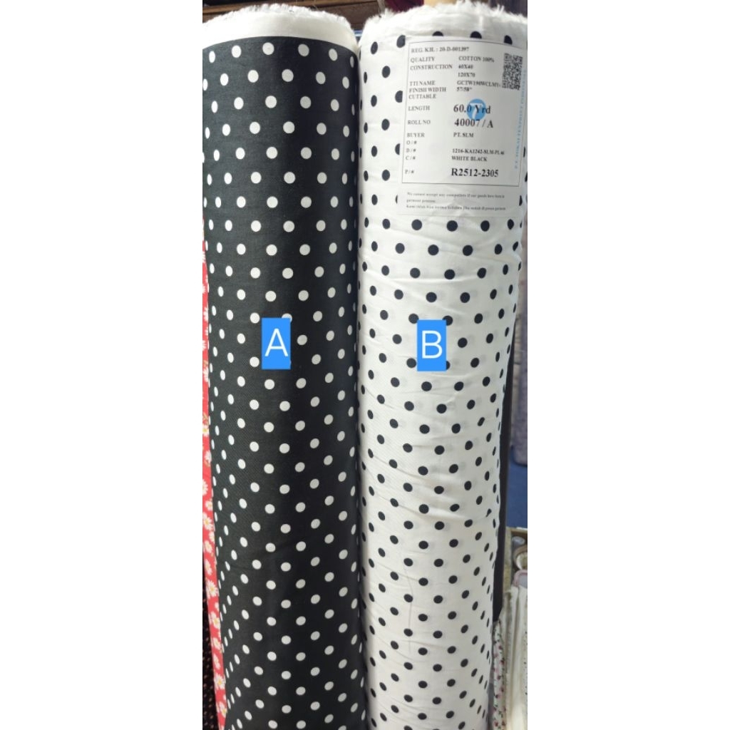 KAIN/BAHAN KATUN JEPANG TOKAI SENKO ORIGINAL PREMIUM HARGA PER STENGAH MTR