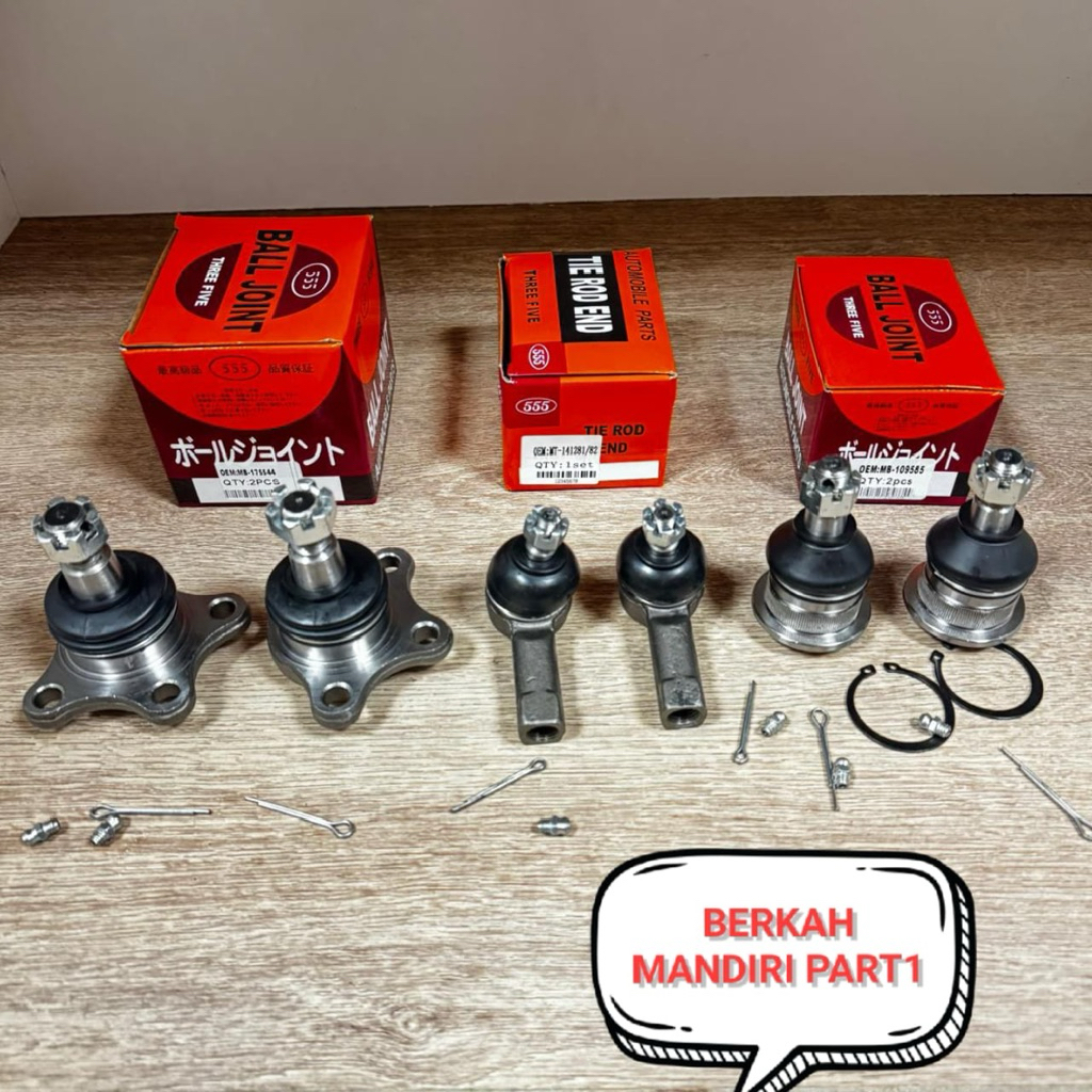 PAKET BALL JOINT ATAS BAWAH SET + TIE ROD 555 JAPAN MOBIL MITSUBISHI L300 BENSIN DIESEL