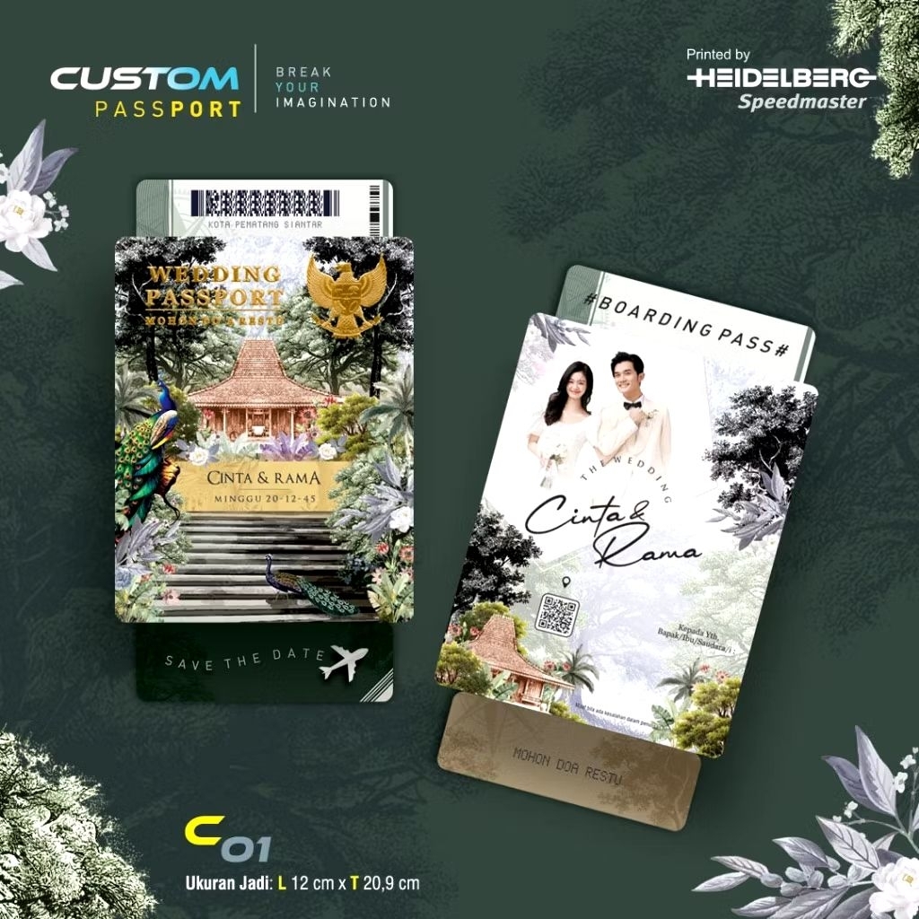 Cetak Undangan Blanko Custom 01 | Cetak Undangan Blanko Murah | Cetak Undangan Elegan | Cetak Undang