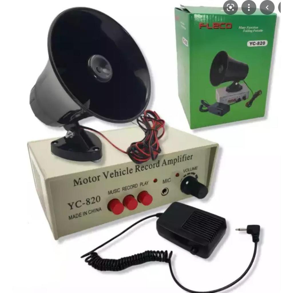 Toa Speaker Buat Jualan Keliling Fleco YC-820 - Megaphone Mobil - Perekam Suara - Pengeras Suara - G