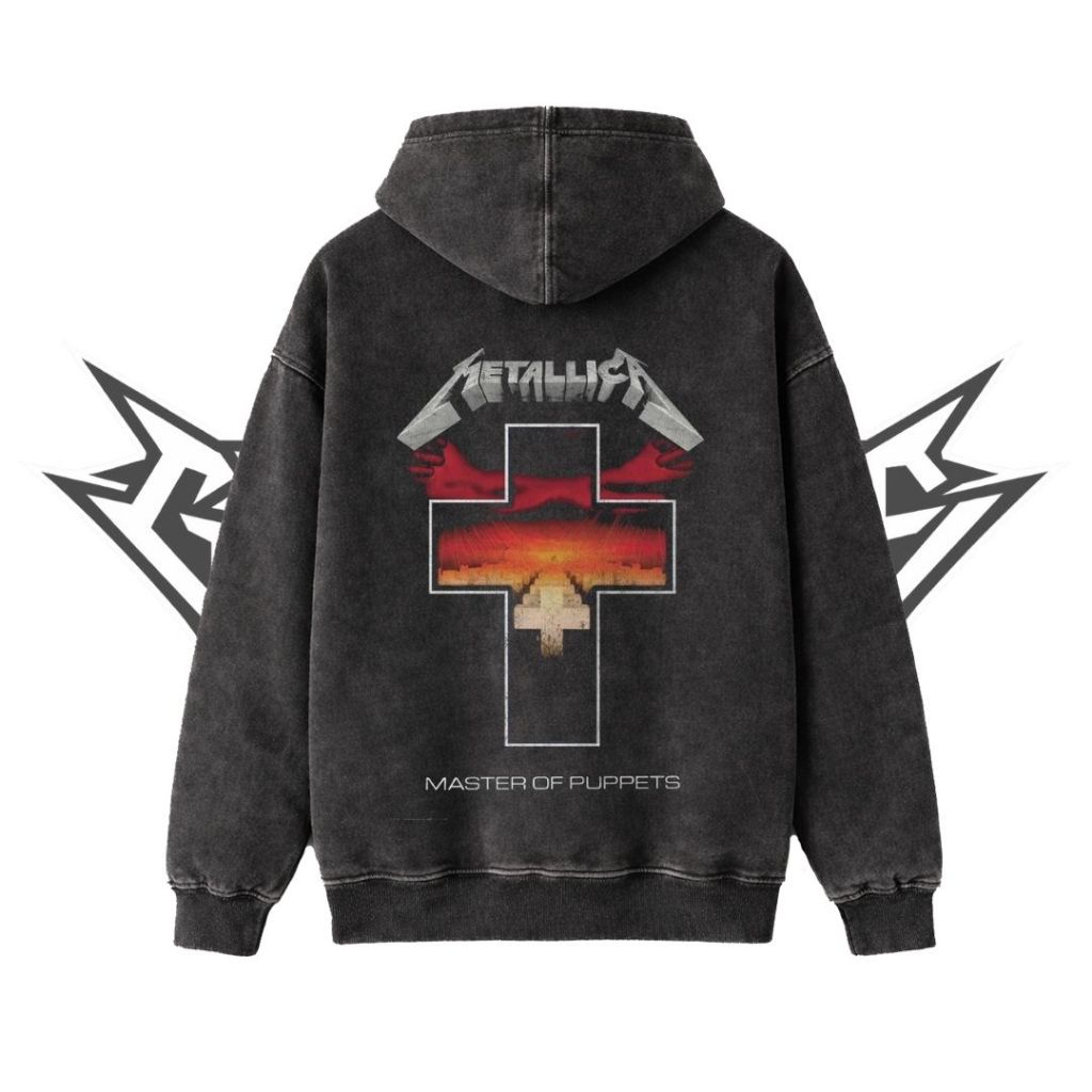 Glatosphere "Metallica" Stone Wash Hoodie | Washing | Jaket | Hoodie Band