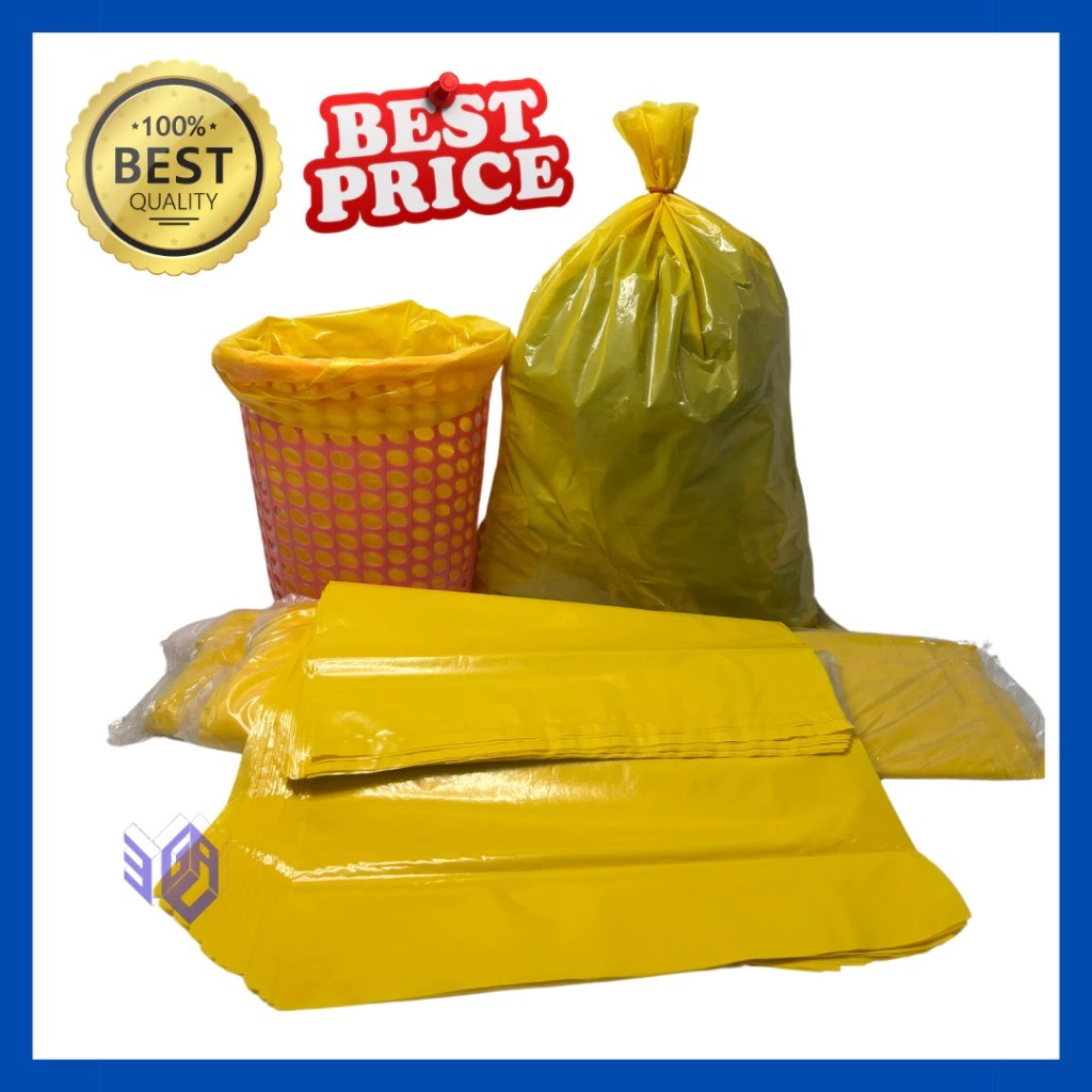 MKNA PLASTIK SAMPAH MEDIS WARNA KUNING | Kantong Plastik Sampah Limbah Medis