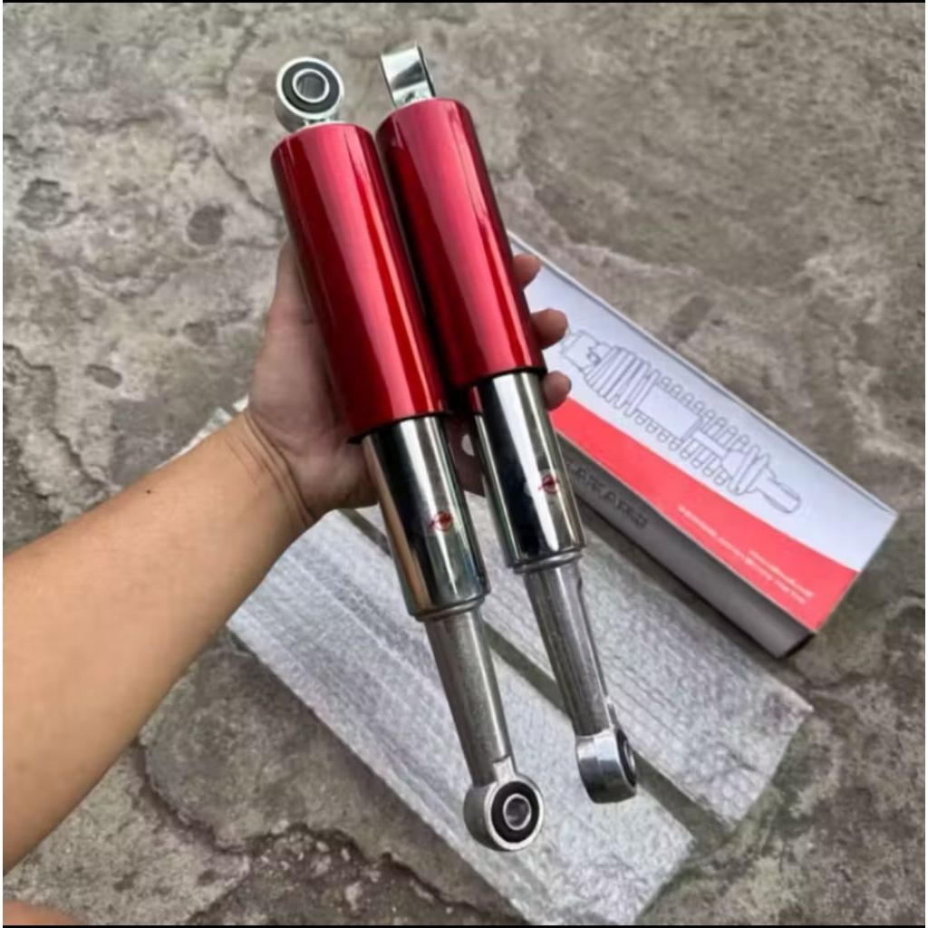 shock sok belakang pispot c70 c700 c800 panjang merah hitam detail original
