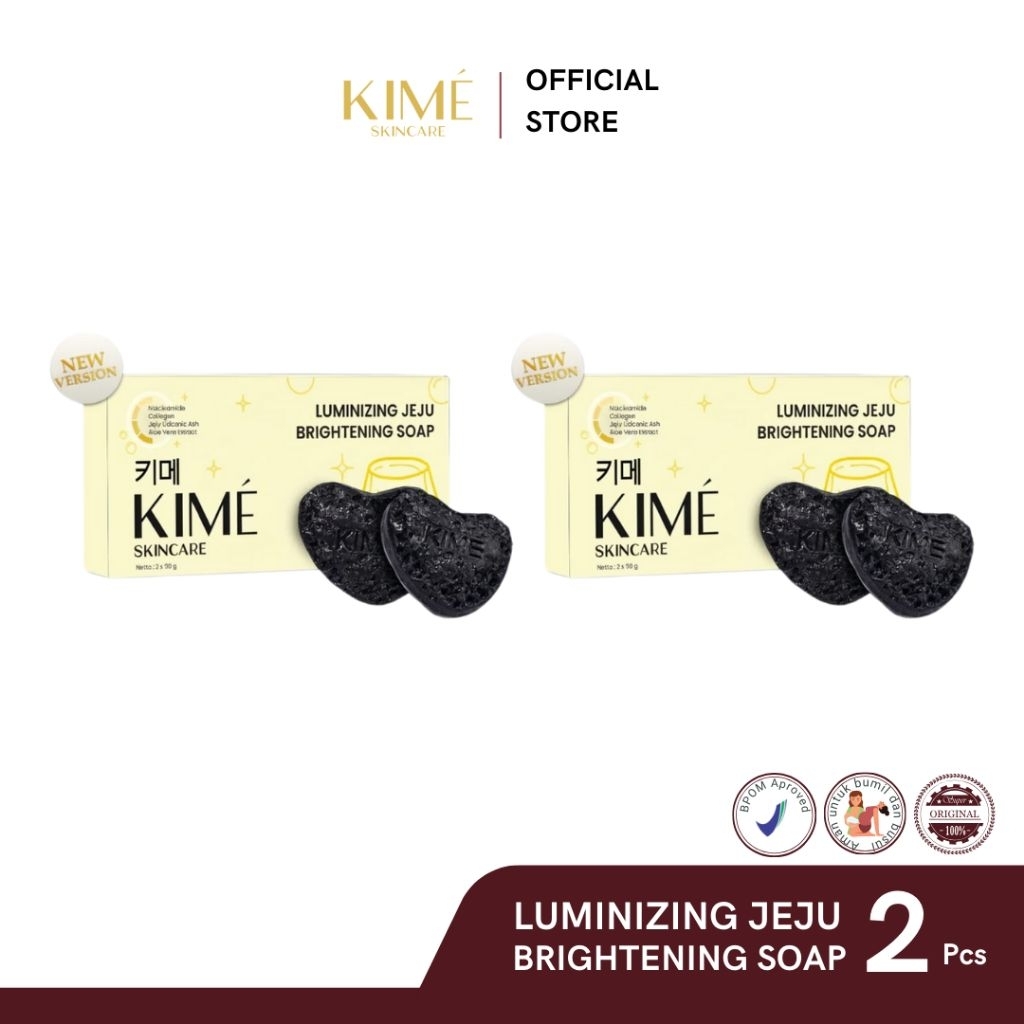 KIME SKINCARE - Jeju Brightening Soap Sabun Batang Isi 2Box