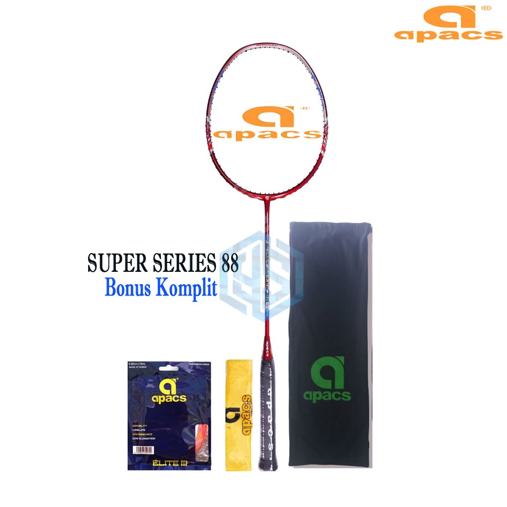 Raket Badminton Apacs Super Series 88 Bonus Komplit Raket Apacs Super Series 88