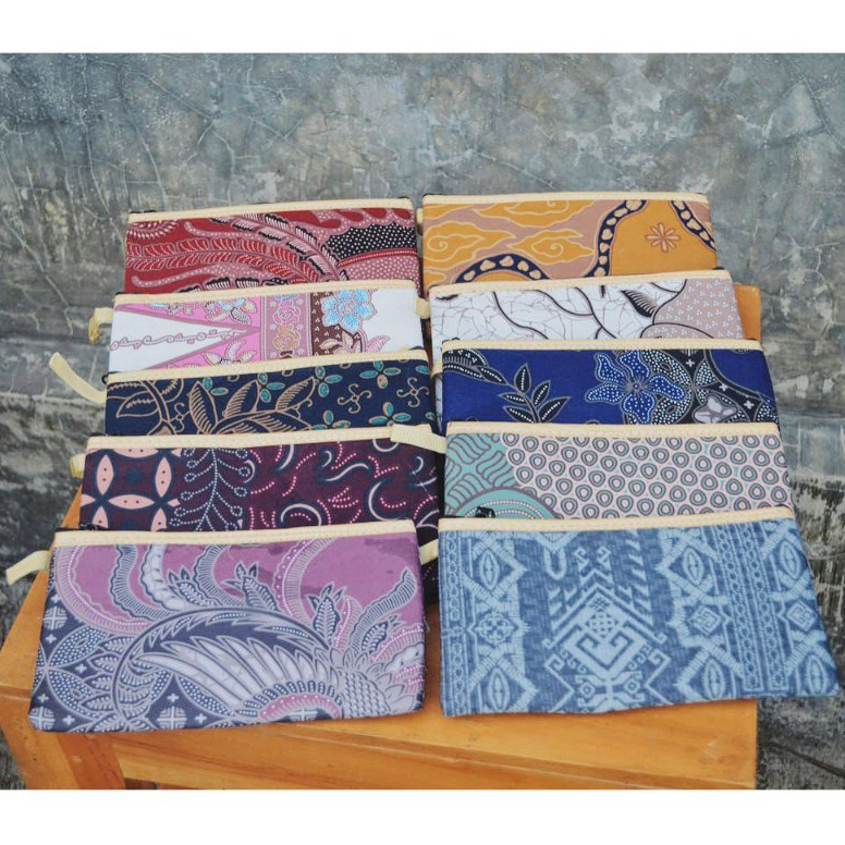 50 PCS Grosir Souvenir Pernikahan Dompet Batik Khas Solo Jogja  | Pouch Batik Multifungsi