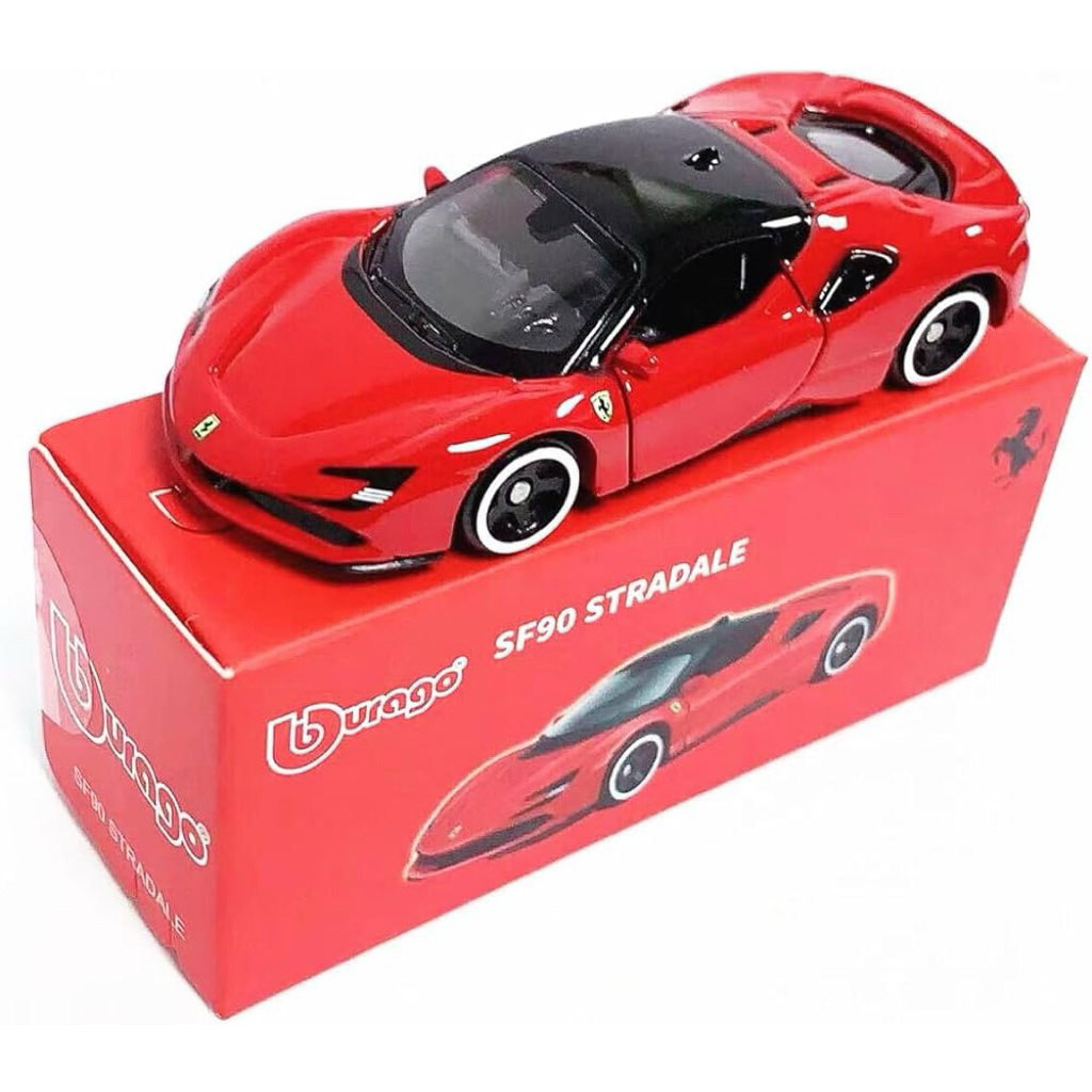 BURAGO FERRARI SF 90 STRADALE MERAH LIMITED EDITION 1/64 - SEGEL - #BURAGO64