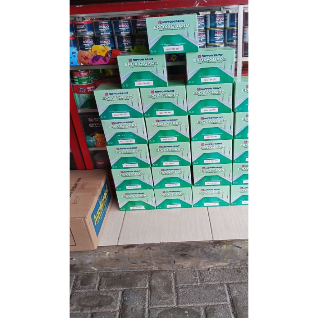 Caufeestore Nippon Paint -Cat Epoxy Guard Nippon Paint -Cat Lantai 3 Komponen-Cat Kolam -Cat Lantai