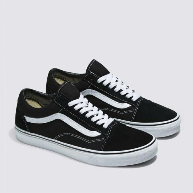 Vans Old Skool Classic Black White Original Resmi