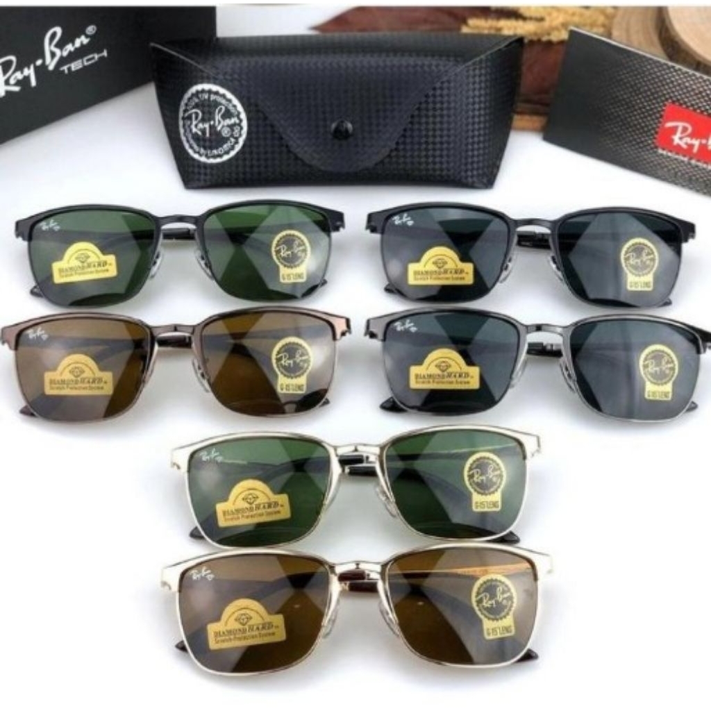 KACAMATA RAY-BAN 3508 LENSA KACA 100% ORIGINAL-BLACK