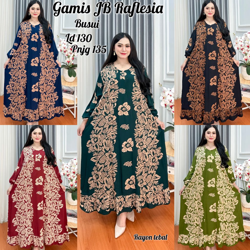 Gamis jumbo busui Ld 130 Rayon tebal