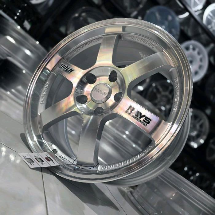 VELG TE37 OG R17 LEBAR 8 PCD 5X114,3 Ofset 40 Full Polish Ring17 pelek Mobil  Kijang Innova Reborn Z