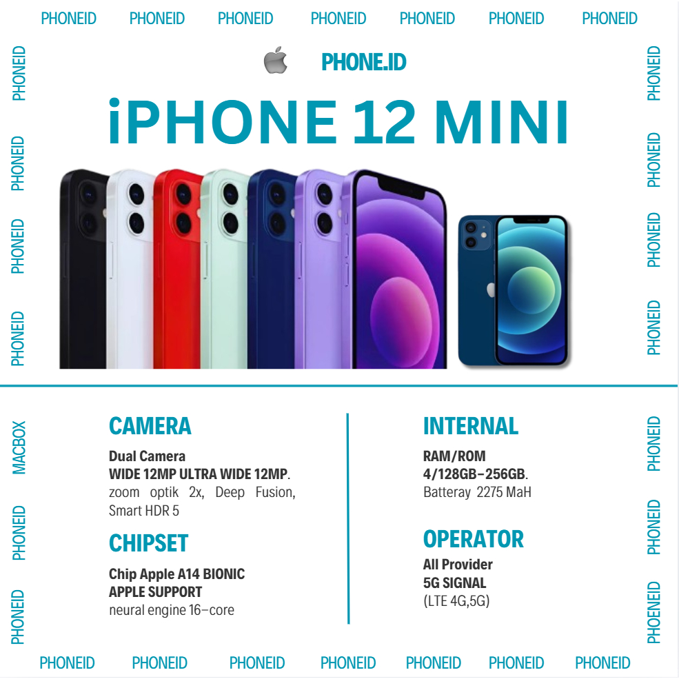 IP 12 MINI 128GB/64GB SECOND FULLSET MULUS