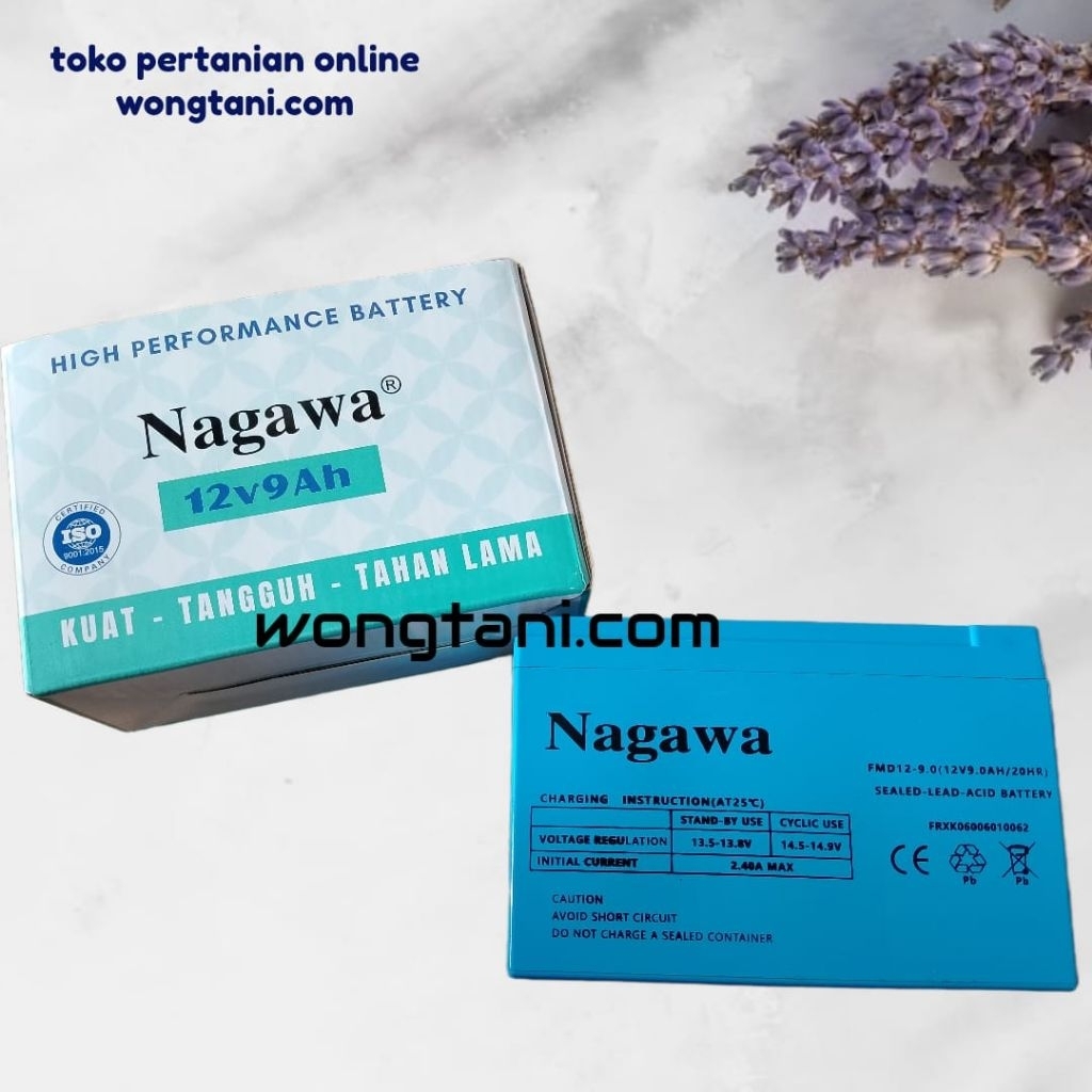 aki nagawa biru 12v 9ah aki tangki cas elektrik tahan lama