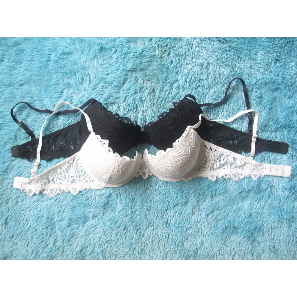 BRA HNM PUSH UP BRA BUSA TEBAL PAKAI KAWAT LACE SIZE 34B (B75) 34C (C75)