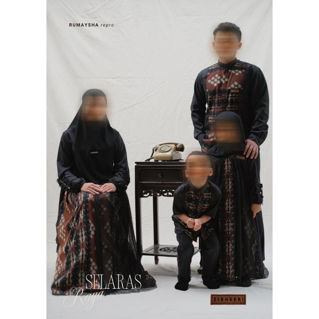 Zisheeri Rumaysa Repro Couple Family Ied Raya Series Dress 2026