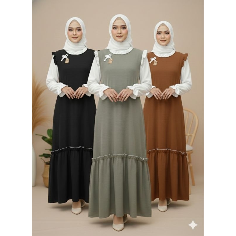 GAMIS KNIT REMAJA || GAMIS KOREAN STYLE || GAMIS CANTIK