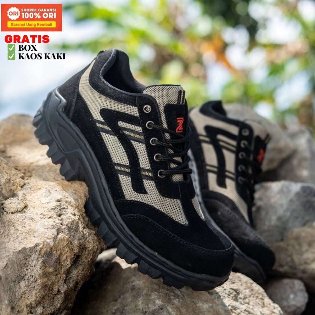 Zenifa - Sepatu Safety Pria Boots Ujung Besi Zenifa Forest