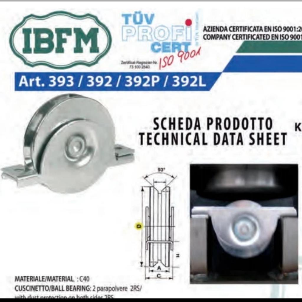 RODA PINTU PAGAR RUMAH IBFM 392-100A ASLI ITALY ROLL DOOR