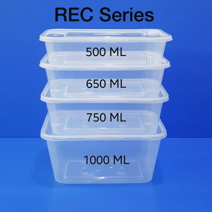 Thinwall Rectangle Box 500ml 650ml 750ml 1000ml / Kotak Makan Plastik Thinwall Box Dessert