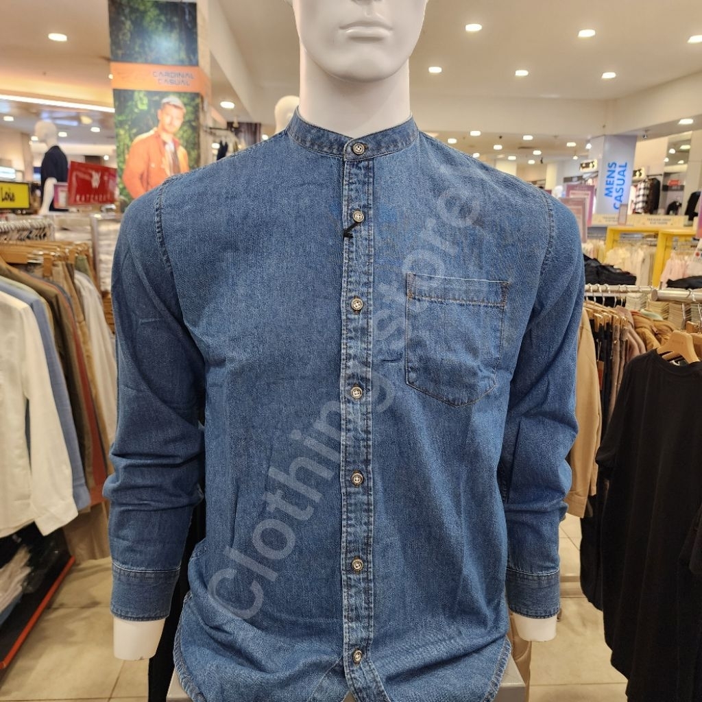 GABRIELLE ORIGINAL Koko pria lengan panjang denim GBCC362C1123