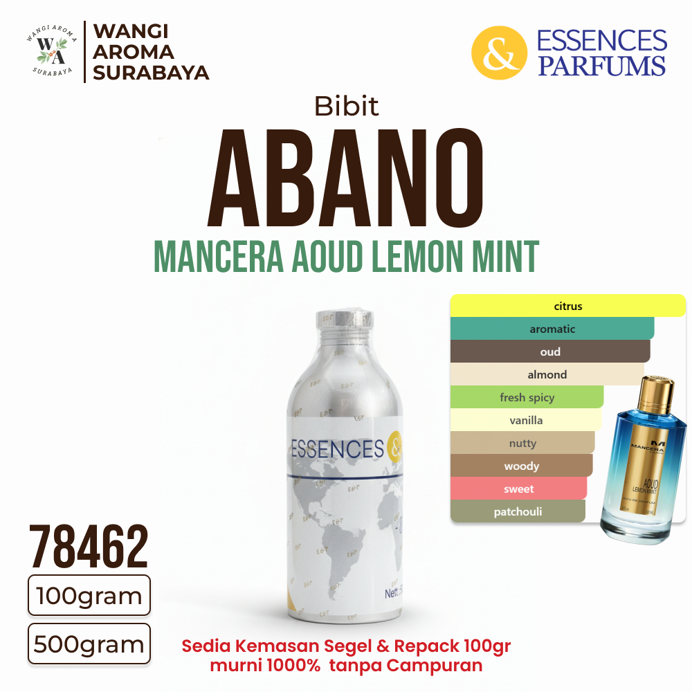 ABANO 78462 ESSENCES & PARFUMS - BIBIT PARFUM - INSPIRED MANCERA AOUD LEMON MINT - SEGEL & REPACK 10
