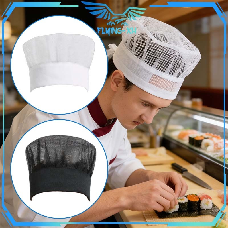 Topi Chef Dewasa Unisex Topi Kitchen Jaring Topi Masak Koki Topi Koki Chef Kitchen Hat Topi Koki Sus
