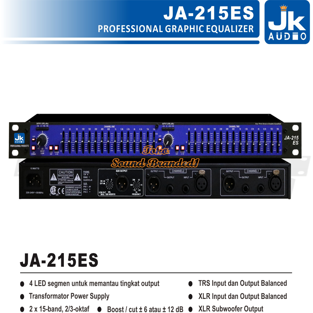 Equalizer Jk Audio JA 215 ES + Subwoofer