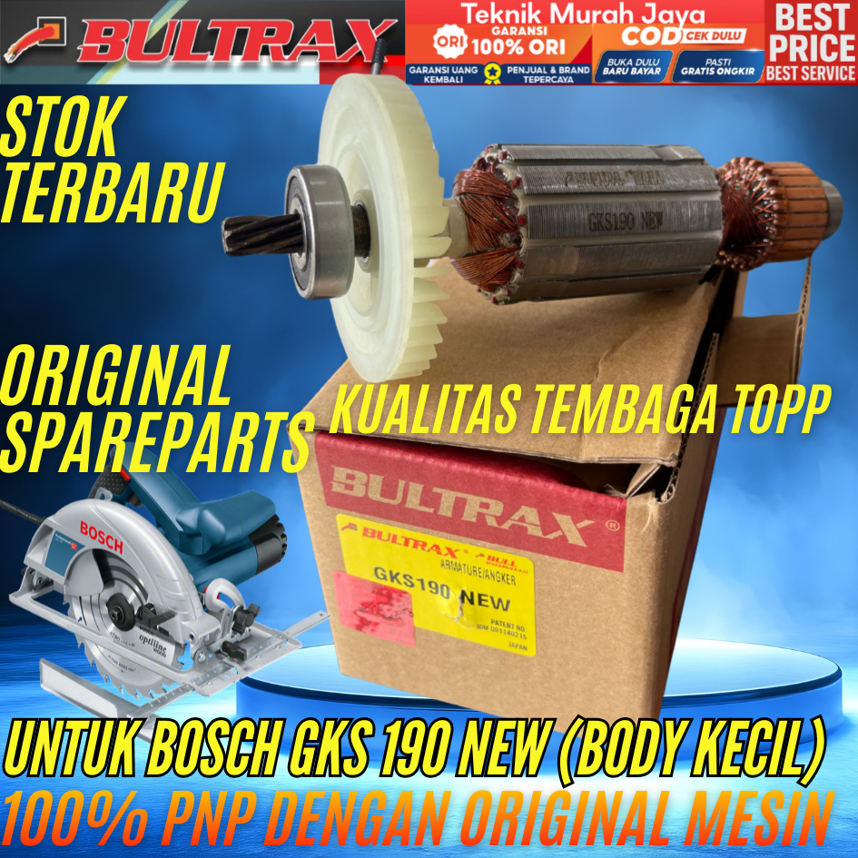 BULTRAX BULL Armature BOSCH GKS 190 NEW GKS 165 Bodi Kecil Rotor angkur 17,5 cm 40 mm angker Dinamo 
