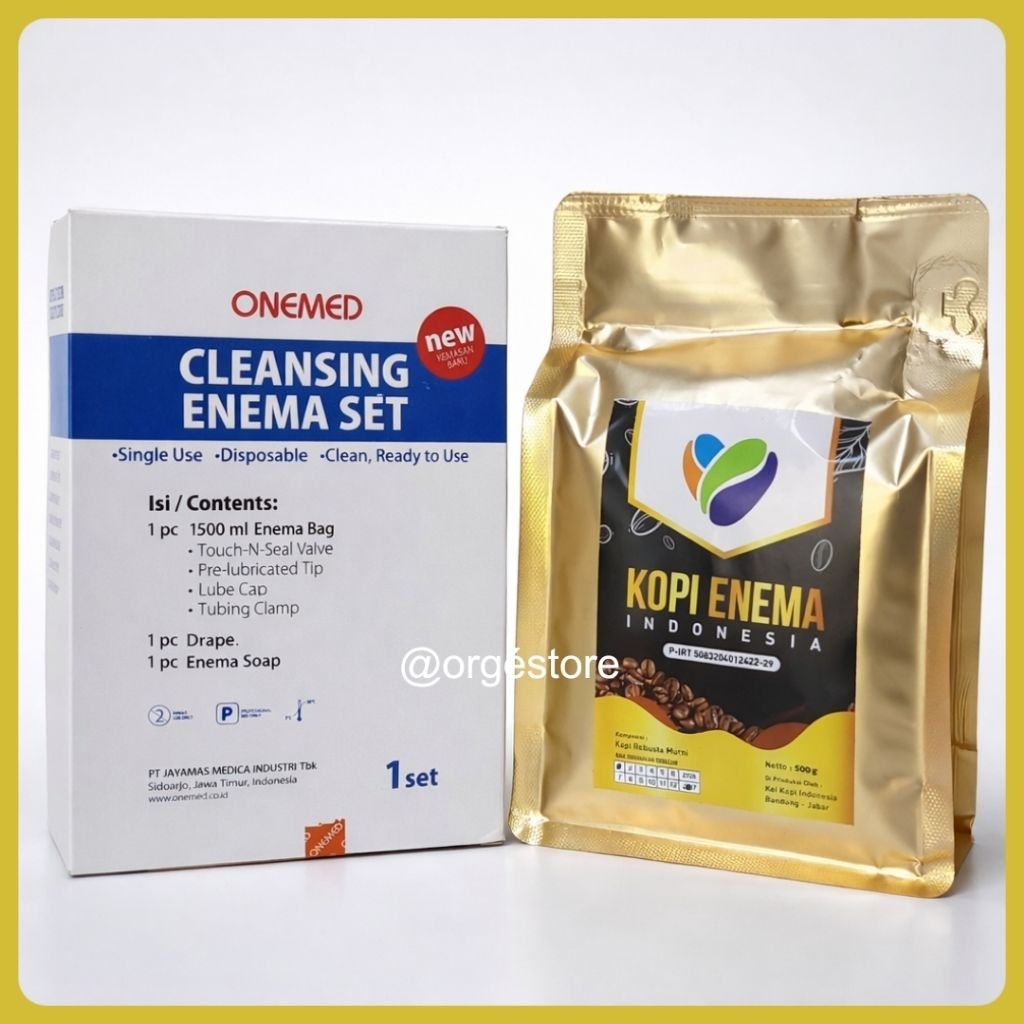 Kopi Enema Organik KEI 500gr + Kantong Enema Set