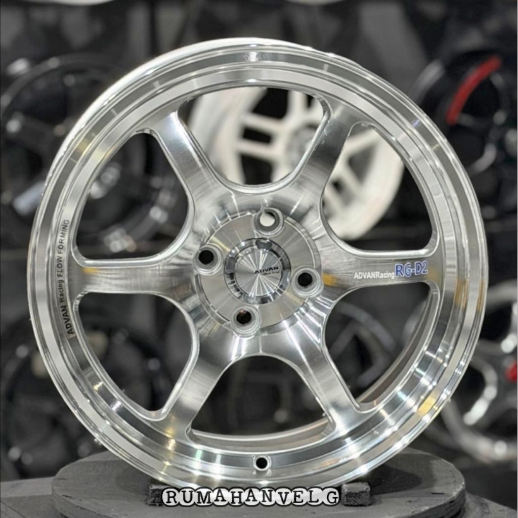 velg advan rg d2 ring 16 lebar 7 pcd 4x100 racing ring 16 untuk velg suzuki fronx mobil brio jazz ci