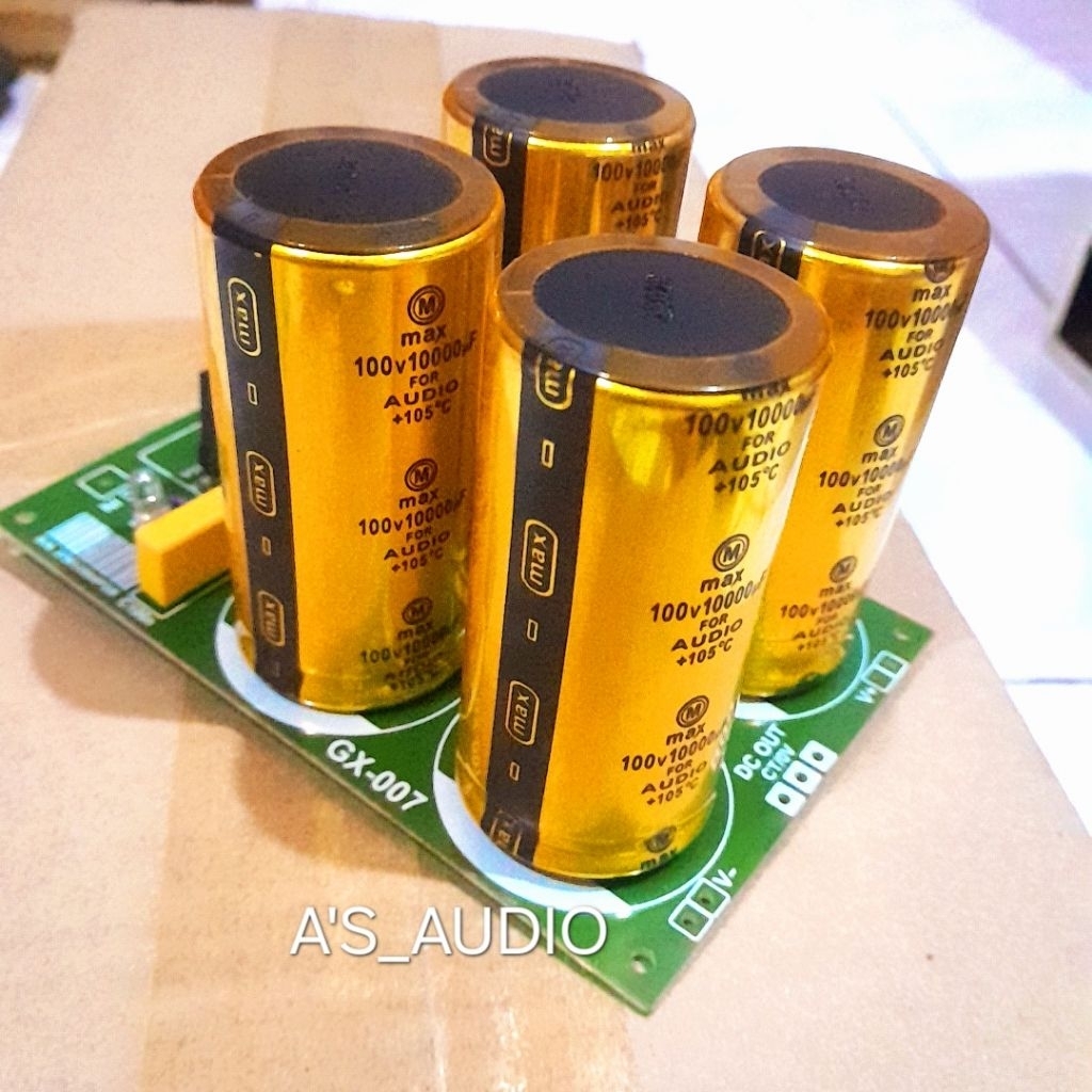 KIT PCB PSU 4 ELCO 100V 10000UF MAX FOR AUDIO ORIGINAL 1SET