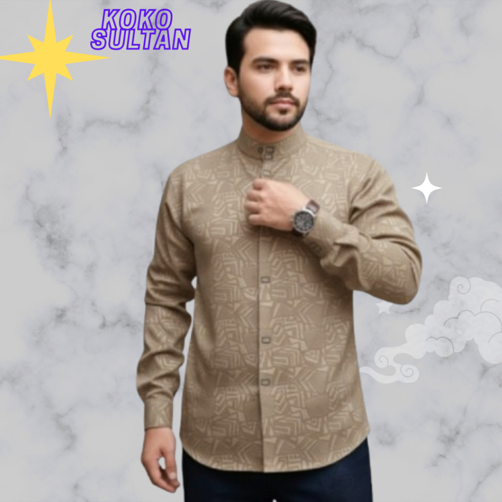 Baju Koko Sultan  Lengan Panjang S-XXL
