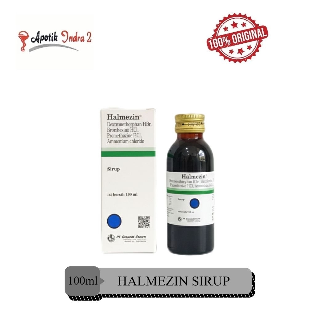 Halmezin Sirup 100 ml  Meredakan Batuk dan bersin- bersni