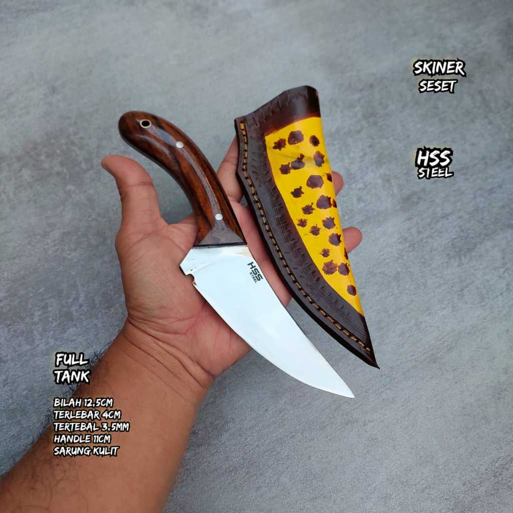 PISAU DAPUR PISAU SKINNER SESET BAJA HSS FULL TANK