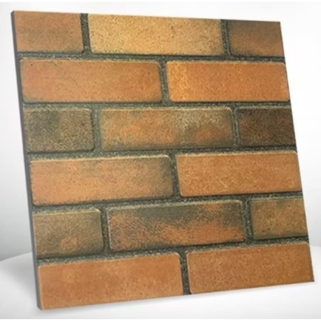 Keramik Kasar Motif Bata 40x40 Bricko Terracotta