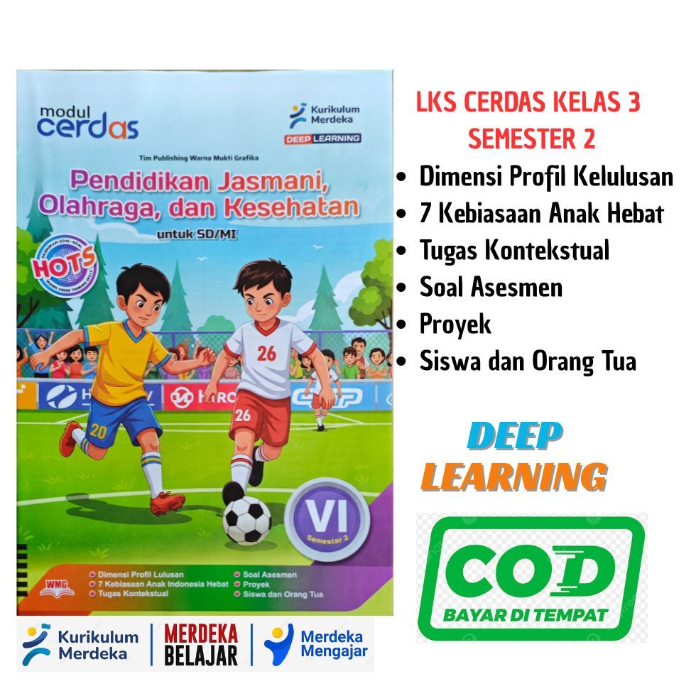 PROMO LKS Cerdas PJOK Kelas 6 Smt 2 Baru Murah