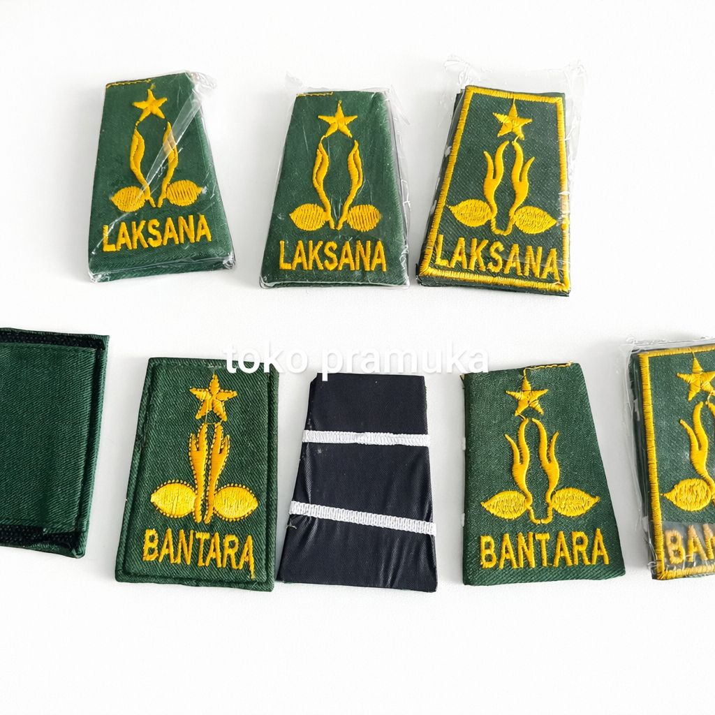 sepasang Tku bantara pramuka, bantara bordir,/bantara kain/bantara slop, tku laksana penegak bordir 
