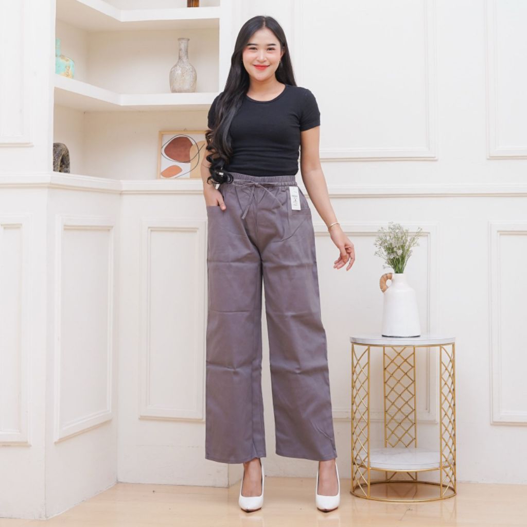 ZILKA - KULOT PASPOL CHINOS CELANA WANITA COTTON HIGHWAIST