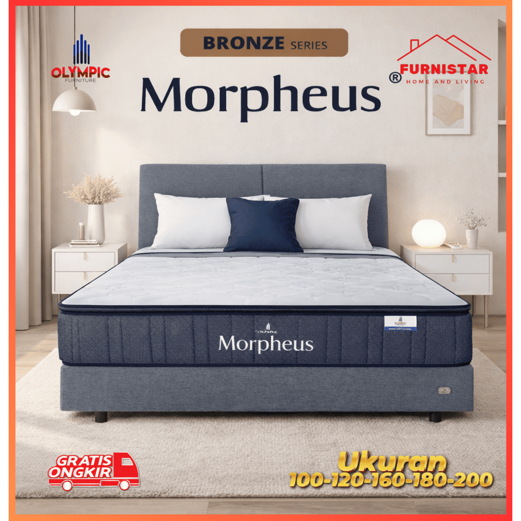 Olympic Kasur Spring Bed Morpheus Pillow Top – Empuk Tebal Semua Ukuran - Kasur Olympic Morpheus Asl