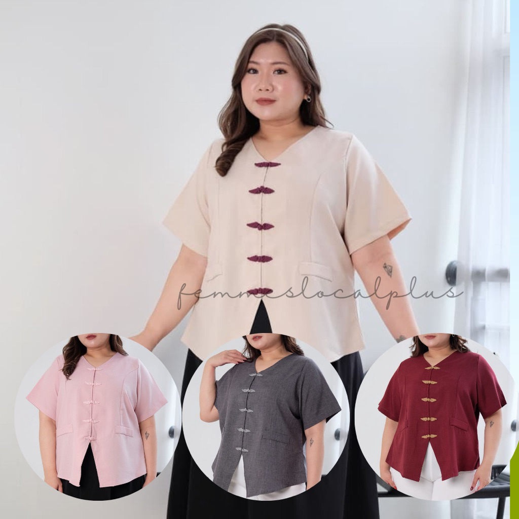 FEMMESLOCAL MEI TOP / BAJU BIGSIZE / BAJU CNY JUMBO SIZE / BAJU IMLEK BIGSIZE