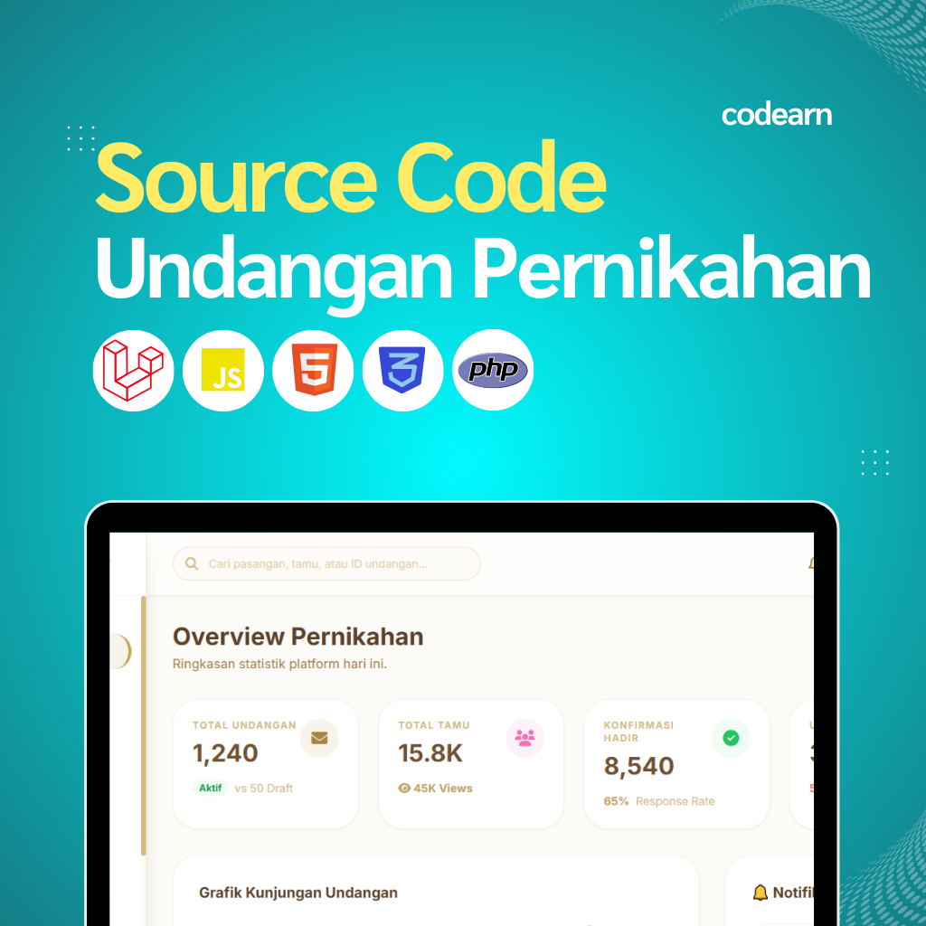Source Code Undangan Pernikahan Digital Laravel Wedding Invitation