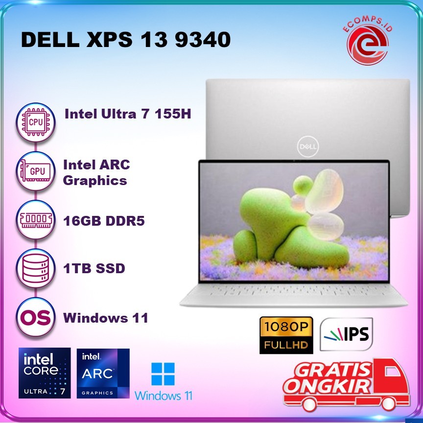 DELL XPS 13 9340--U7/161T ULTRA 7 155H 16GB 1TB W11 13.4FHD IPS CARBON