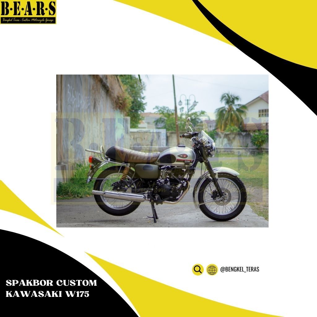 Spakbor Custom W175 Panjang Chroom