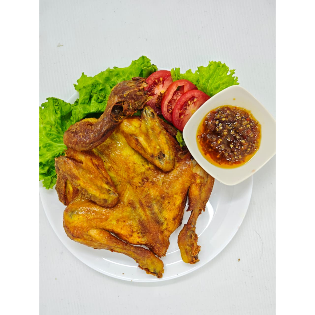 Ayam Goreng Tretes1 Ekor Siap Goreng Asin Gurih Free Sambel Bawang