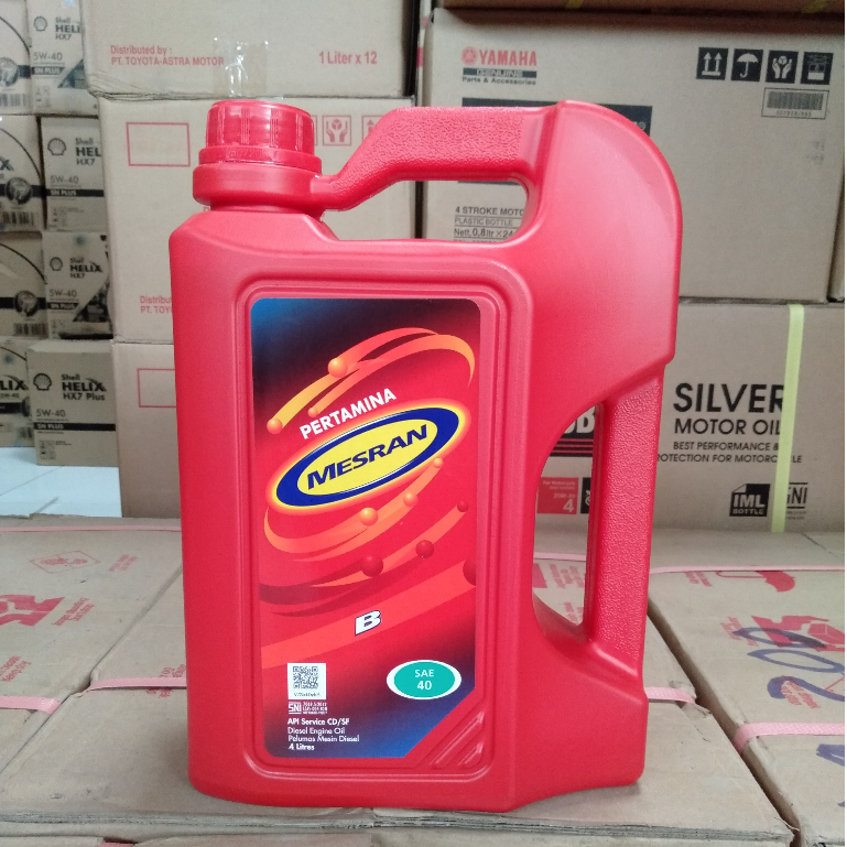 Oli Mesran B 40 4 Liter Oli Mesin Pertamina B40 SAE 40 Galon Oli Mesin Diesel